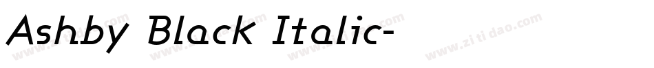Ashby Black Italic字体转换